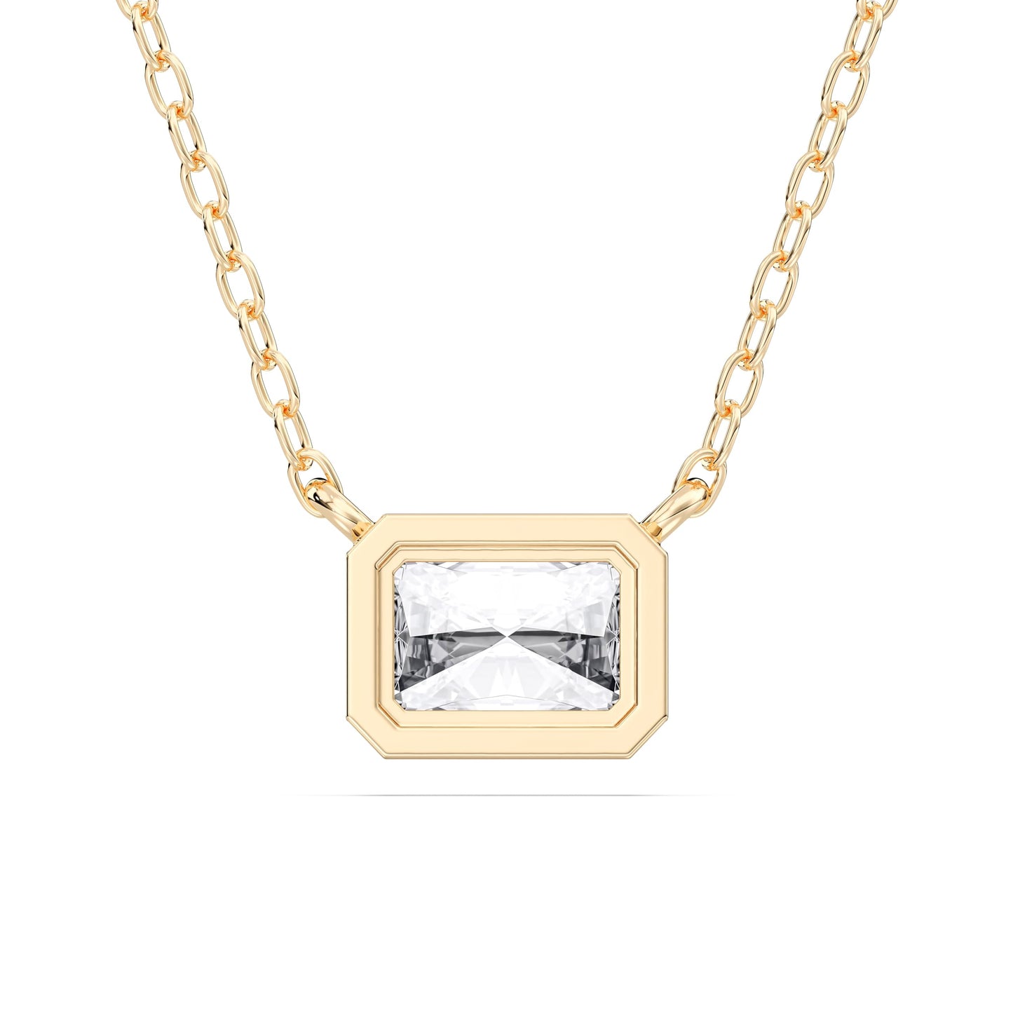 Derosa Jewels 1 Carat East West Radiant Cut Lab Grown Diamond Pendant Necklace for Women | 10K 14K 18K Solid Gold | Bezel Set Solitaire Necklace | D-F/VS Diamond | Modern Minimalist Jewelry Gift