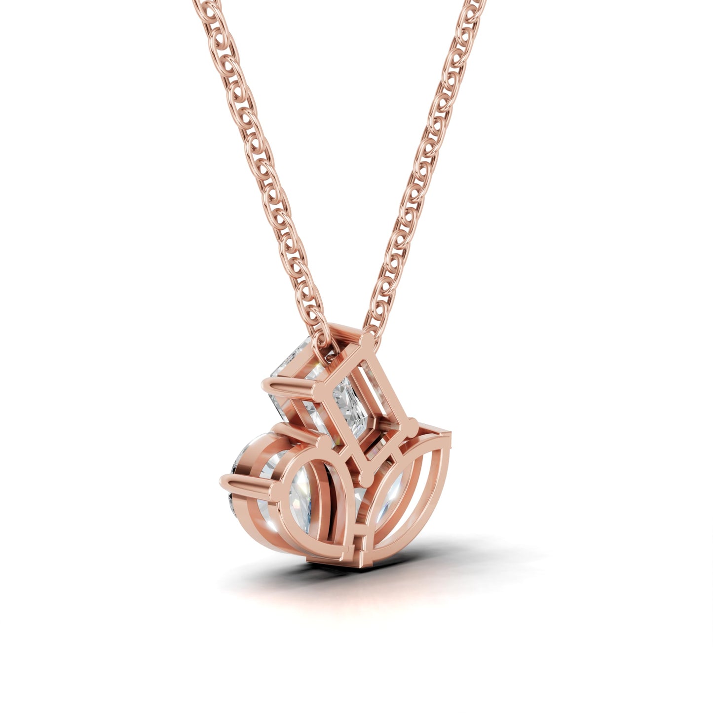 Derosa Jewels Lab Grown Diamond Pendant Necklace for Women 10K 14K 18K White Yellow Rose Gold or White Gold Pendant with Sterling Silver Chain | IGI Certified Fine Jewelry Gift