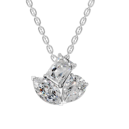 Derosa Jewels Lab Grown Diamond Pendant Necklace for Women 10K 14K 18K White Yellow Rose Gold or White Gold Pendant with Sterling Silver Chain | IGI Certified Fine Jewelry Gift