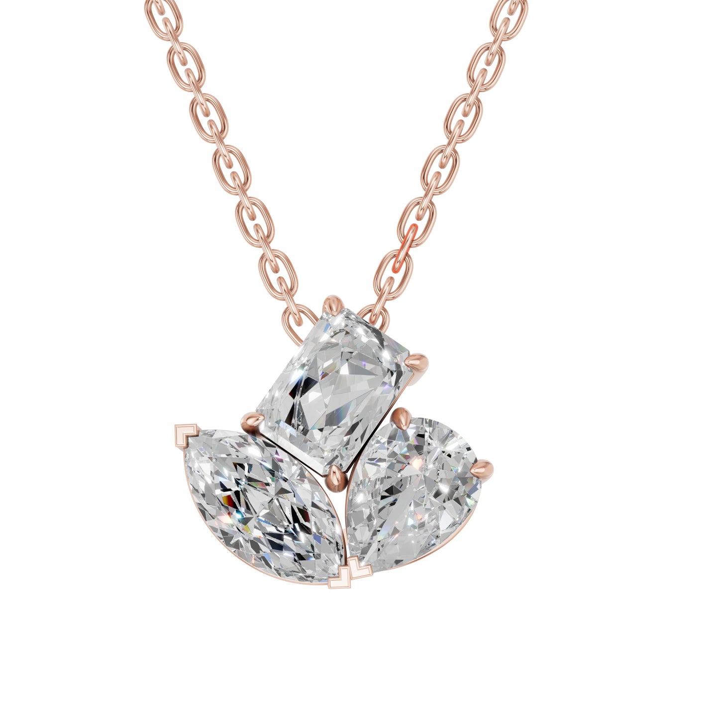 Derosa Jewels Lab Grown Diamond Pendant Necklace for Women 10K 14K 18K White Yellow Rose Gold or White Gold Pendant with Sterling Silver Chain | IGI Certified Fine Jewelry Gift
