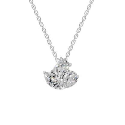 Derosa Jewels Lab Grown Diamond Pendant Necklace for Women 10K 14K 18K White Yellow Rose Gold or White Gold Pendant with Sterling Silver Chain | IGI Certified Fine Jewelry Gift