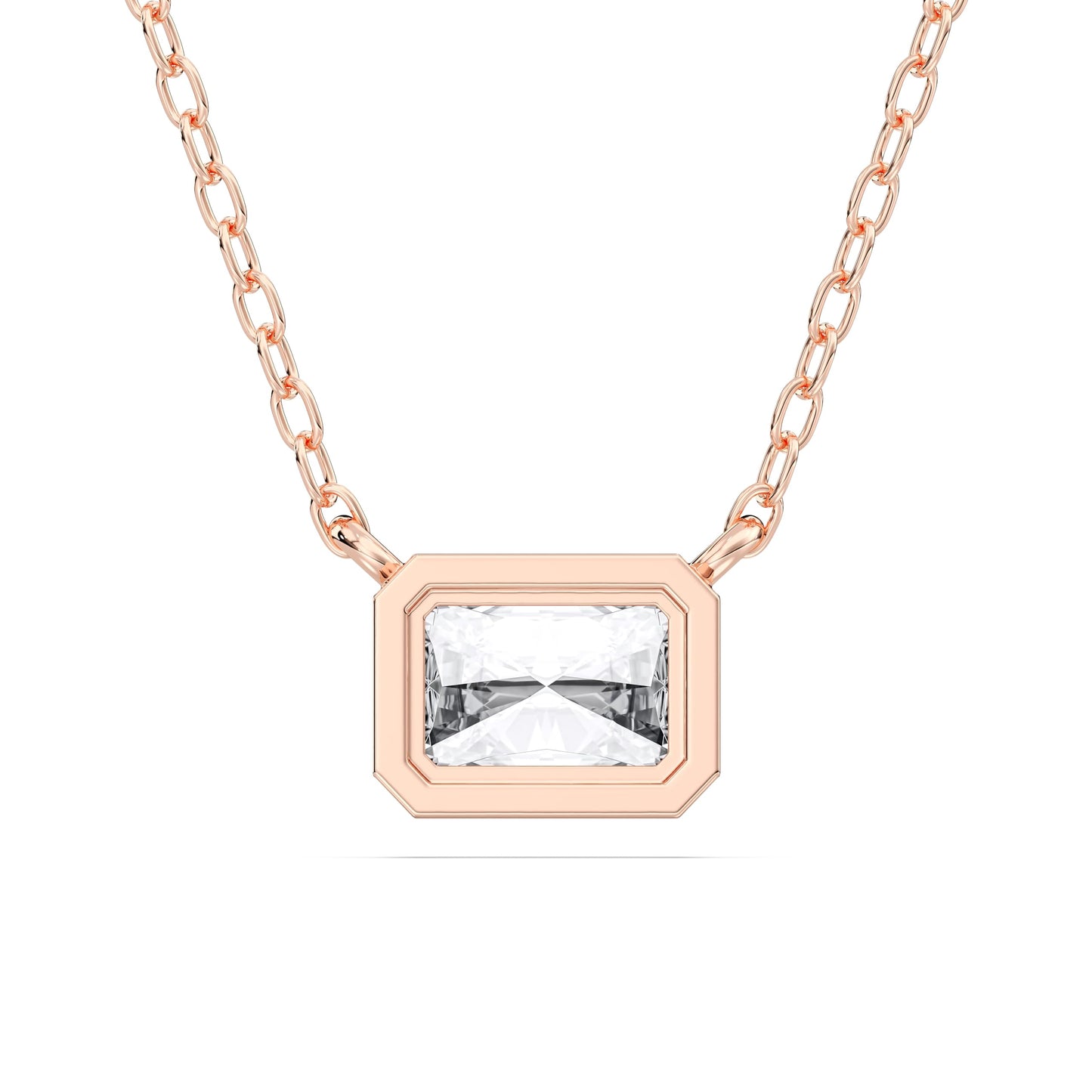 Derosa Jewels 1 Carat East West Radiant Cut Lab Grown Diamond Pendant Necklace for Women | 10K 14K 18K Solid Gold | Bezel Set Solitaire Necklace | D-F/VS Diamond | Modern Minimalist Jewelry Gift
