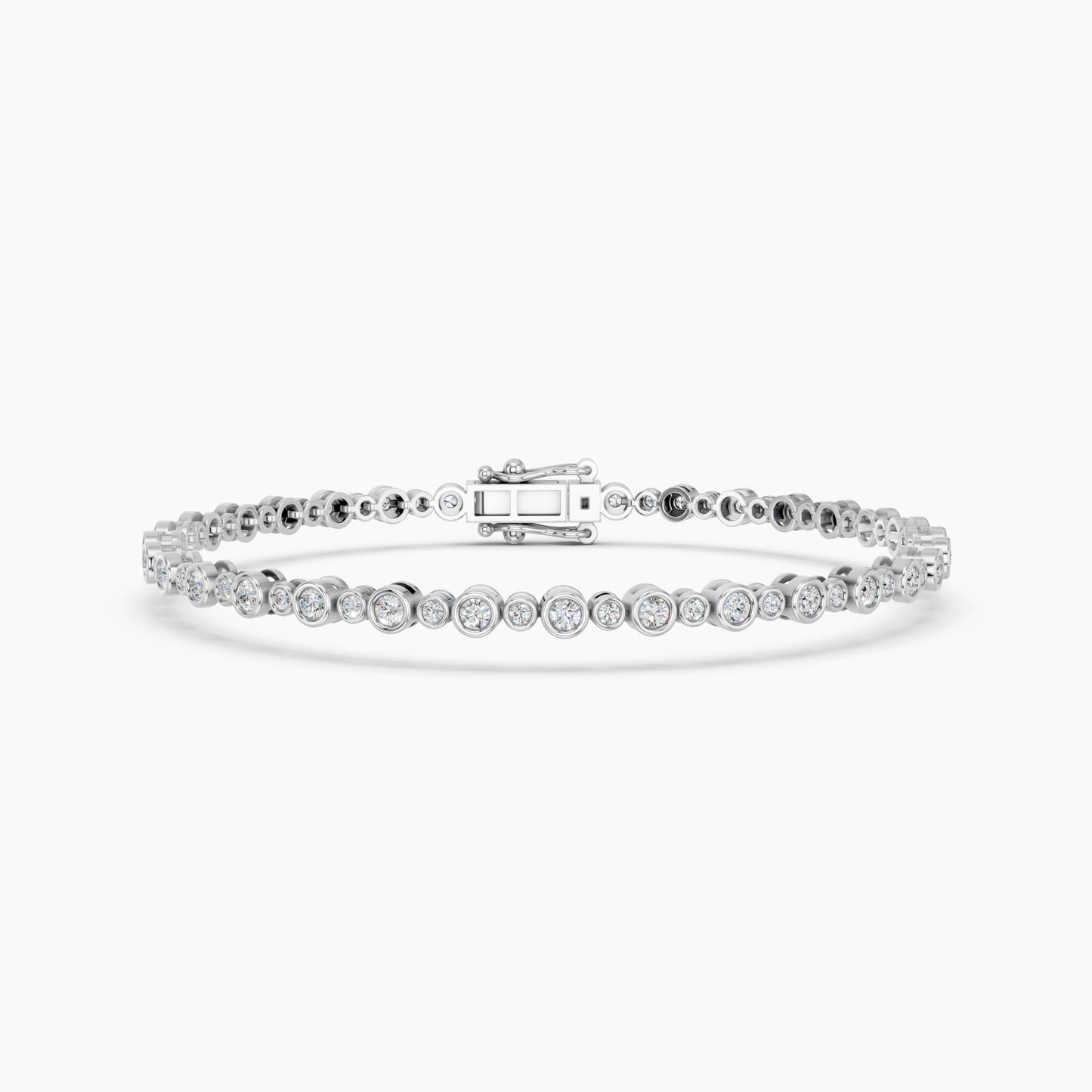 Derosa Jewels Lab Grown Diamond Tennis Bracelet for Women – 7 Inch, Sterling Silver, Yellow Gold Plated or Rose Gold Plated, Bezel Set Diamond Bracelet, Fine Jewelry Gift