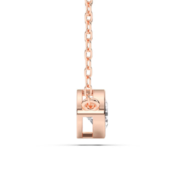 Derosa Jewels 1 Carat Pear Cut East West Lab Grown Diamond Pendant Necklace for Women | 10K 14K 18K Yellow White Rose Gold | Bezel Set Solitaire Diamond Necklace | Elegant Fine Jewelry Gift for Her