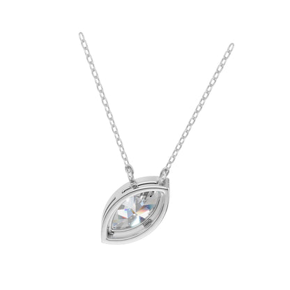 Derosa Jewels Lab Grown Marquise Cut Diamond Pendant Necklace for Women | 0.75 Carat Bezel Set F-G/VS Diamond | Solid 10K 14K 18K Rose White Yellow Gold | Dainty Solitaire Necklace Gift