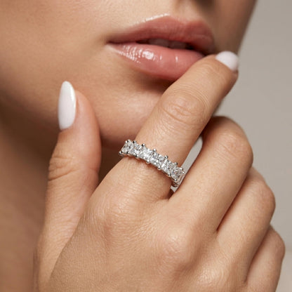 Derosa Jewels Lab Grown Princess Cut Diamond Ring for Women, Lightweight 925 Sterling Silver, Yellow Gold Plated & Rose Gold Plated Options, Minimalist Stackable Engagement Ring