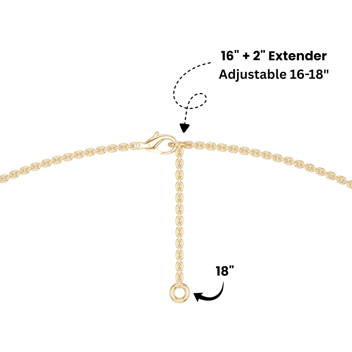 Derosa Jewels Lab Grown Diamond Station Necklace 4 CT Total (15 Stone) – 10K 14K 18K Solid Gold, Bezel Set Round Diamonds, 16"+2" Adjustable Chain, Yellow White Rose Gold