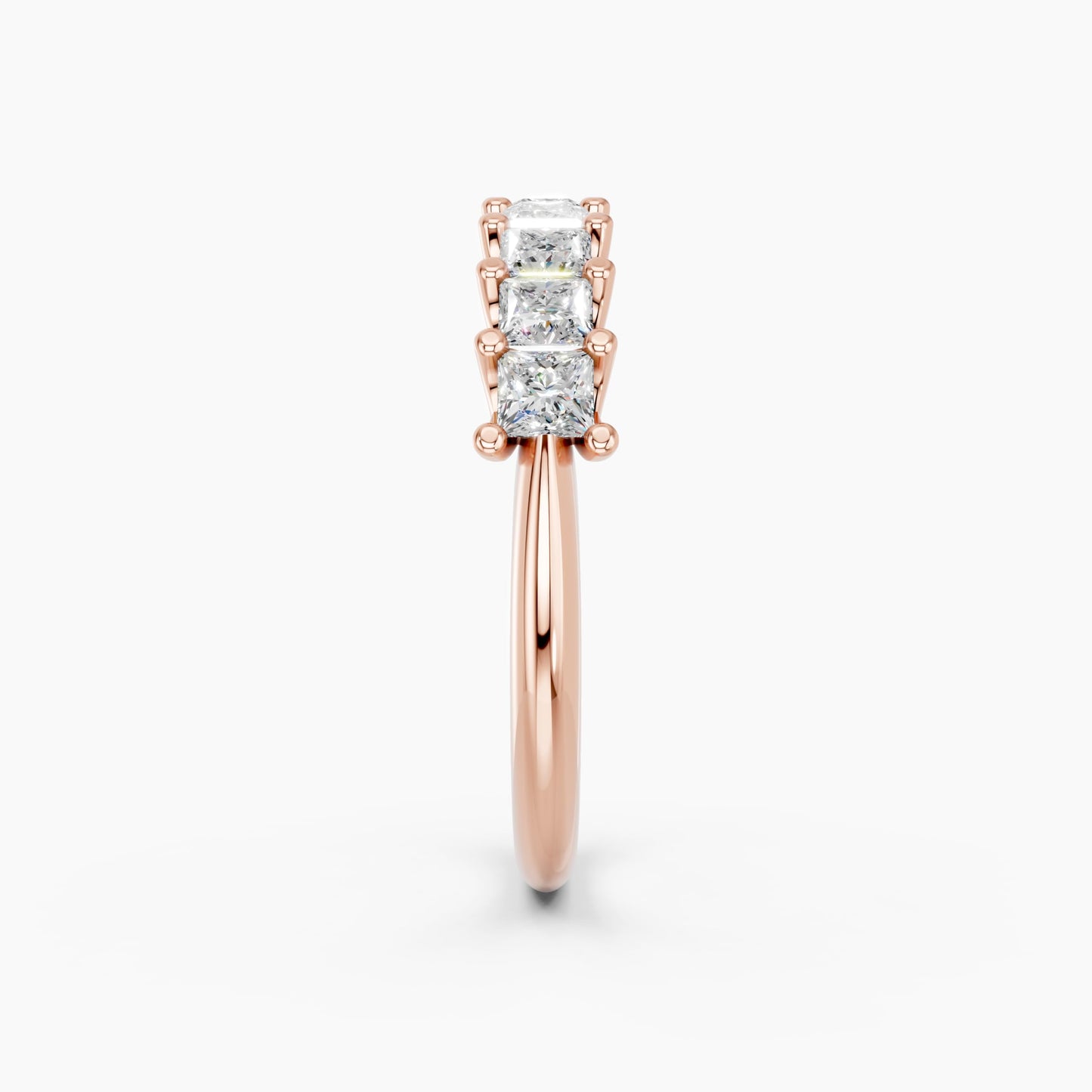 Derosa Jewels Lab Grown Princess Cut Diamond Ring for Women, Lightweight 925 Sterling Silver, Yellow Gold Plated & Rose Gold Plated Options, Minimalist Stackable Engagement Ring