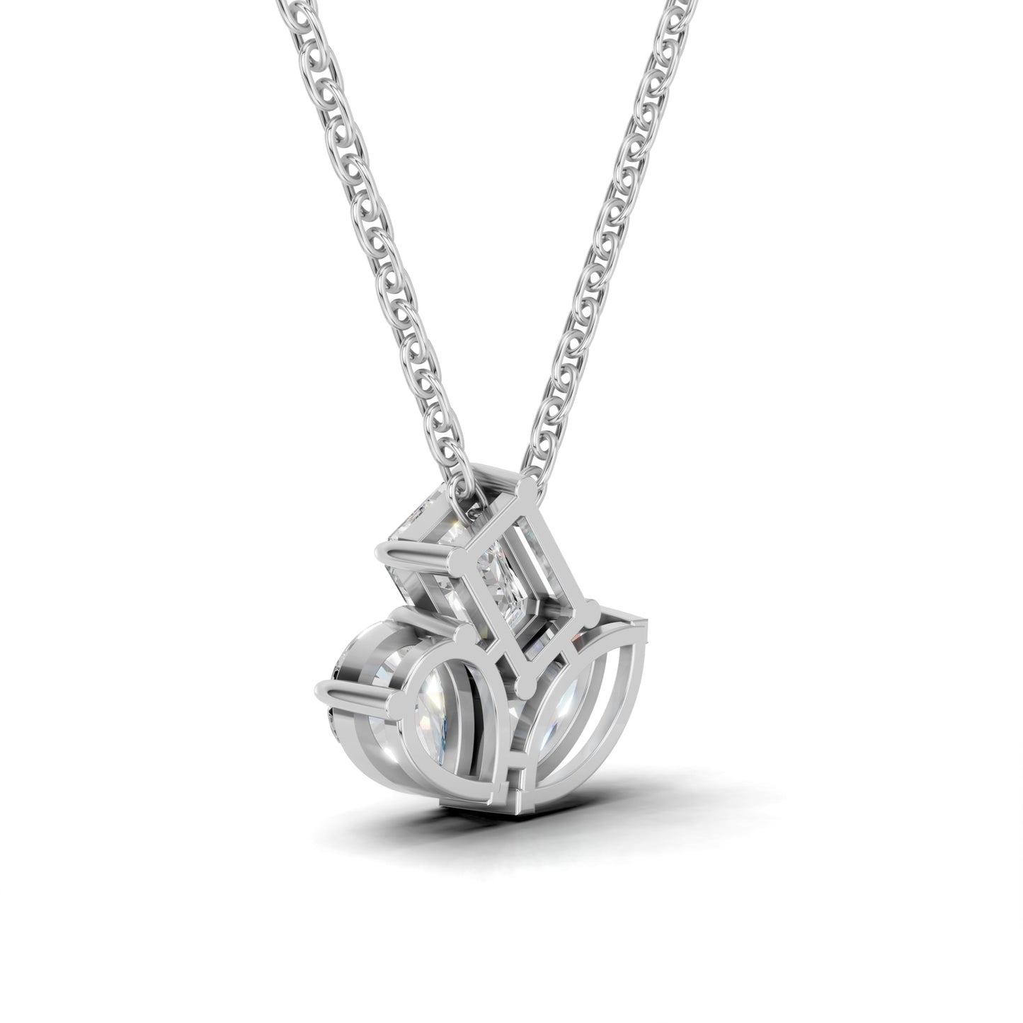 Derosa Jewels Lab Grown Diamond Pendant Necklace for Women 10K 14K 18K White Yellow Rose Gold or White Gold Pendant with Sterling Silver Chain | IGI Certified Fine Jewelry Gift