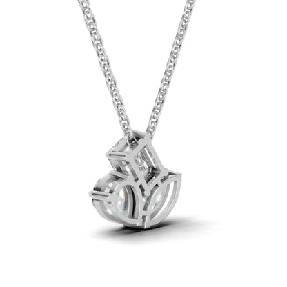 Derosa Jewels Lab Grown Diamond Pendant Necklace for Women 10K 14K 18K White Yellow Rose Gold or White Gold Pendant with Sterling Silver Chain | IGI Certified Fine Jewelry Gift