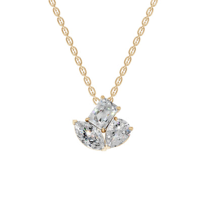 Derosa Jewels Lab Grown Diamond Pendant Necklace for Women 10K 14K 18K White Yellow Rose Gold or White Gold Pendant with Sterling Silver Chain | IGI Certified Fine Jewelry Gift