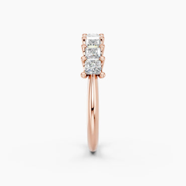 Derosa Jewels Lab Grown Princess Cut Diamond Ring for Women, Lightweight 925 Sterling Silver, Yellow Gold Plated & Rose Gold Plated Options, Minimalist Stackable Engagement Ring