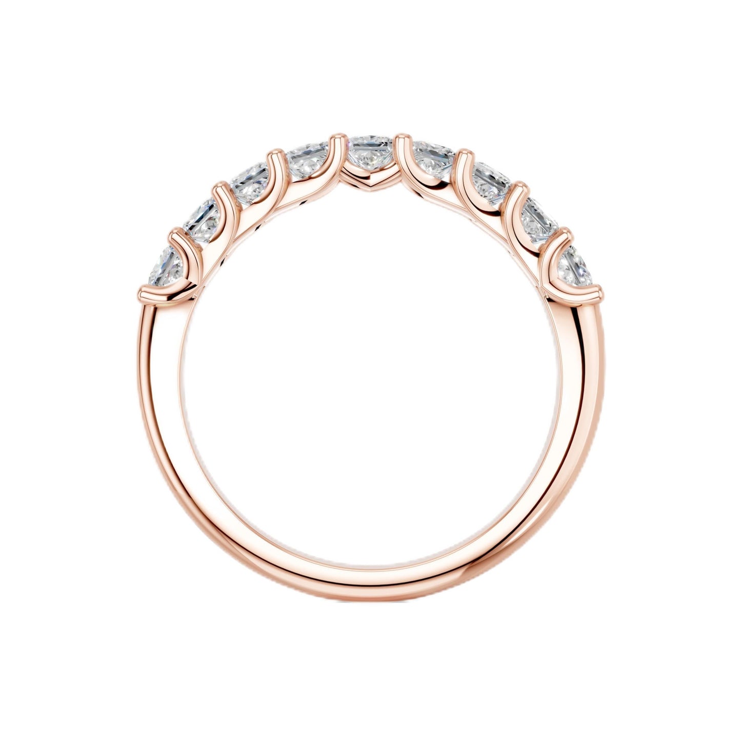 Derosa Jewels Lab Grown Princess Cut Diamond Ring for Women, Lightweight 925 Sterling Silver, Yellow Gold Plated & Rose Gold Plated Options, Minimalist Stackable Engagement Ring