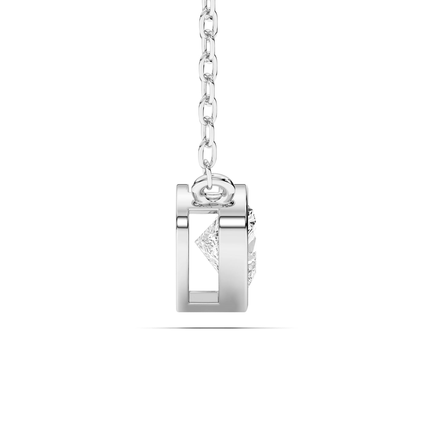 Derosa Jewels 1 Carat Heart Cut Lab Grown Diamond Pendant Necklace for Women | Bezel Set Solitaire in 10K 14K 18K Rose White Yellow Gold | Elegant Fine Jewelry Gift for Anniversary Valentine Birthday