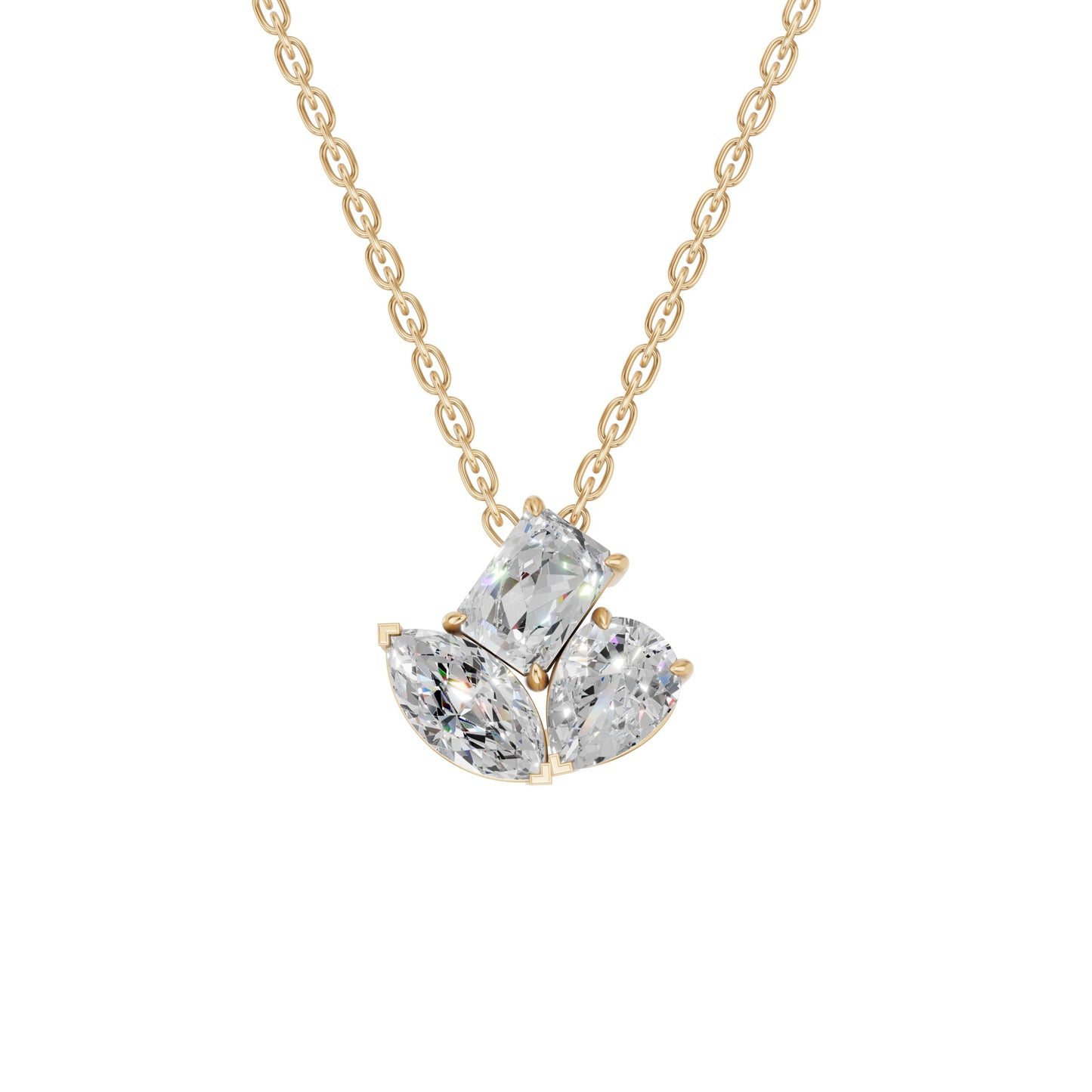 Derosa Jewels Lab Grown Diamond Pendant Necklace for Women 10K 14K 18K White Yellow Rose Gold or White Gold Pendant with Sterling Silver Chain | IGI Certified Fine Jewelry Gift