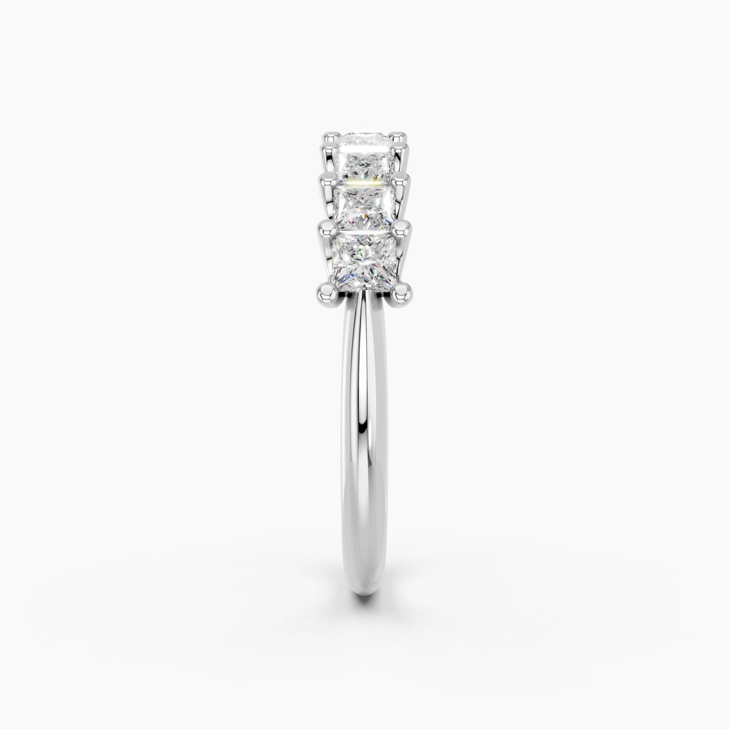 Derosa Jewels Lab Grown Princess Cut Diamond Ring for Women, Lightweight 925 Sterling Silver, Yellow Gold Plated & Rose Gold Plated Options, Minimalist Stackable Engagement Ring