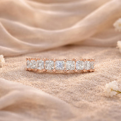 Derosa Jewels Lab Grown Princess Cut Diamond Ring for Women, Lightweight 925 Sterling Silver, Yellow Gold Plated & Rose Gold Plated Options, Minimalist Stackable Engagement Ring