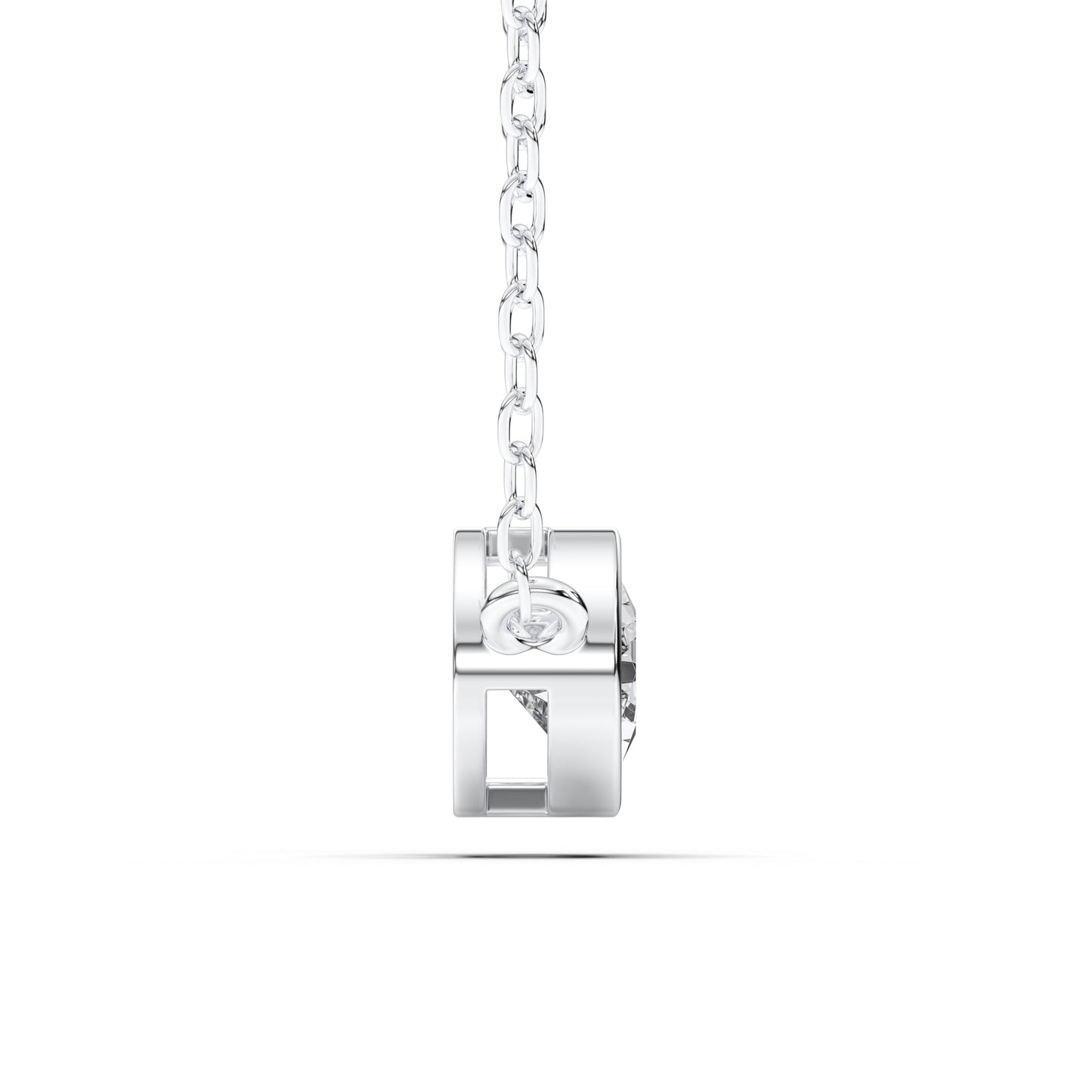 Derosa Jewels 1 Carat Pear Cut East West Lab Grown Diamond Pendant Necklace for Women | 10K 14K 18K Yellow White Rose Gold | Bezel Set Solitaire Diamond Necklace | Elegant Fine Jewelry Gift for Her