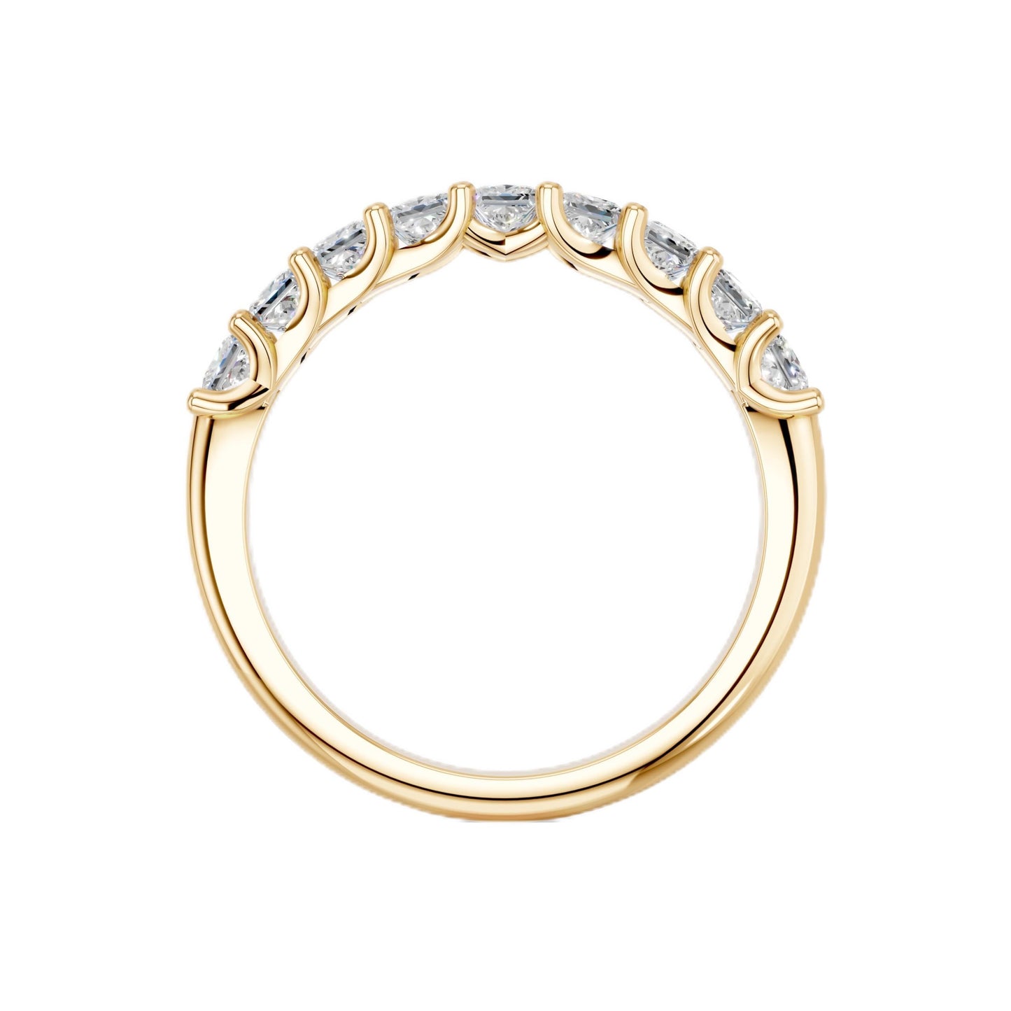 Derosa Jewels Lab Grown Princess Cut Diamond Ring for Women, Lightweight 925 Sterling Silver, Yellow Gold Plated & Rose Gold Plated Options, Minimalist Stackable Engagement Ring
