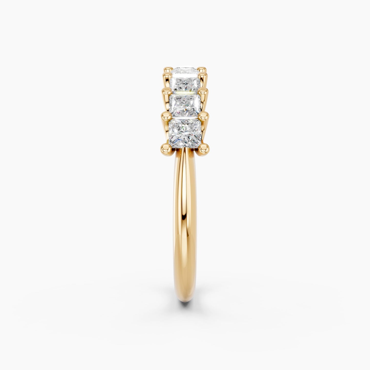 Derosa Jewels Lab Grown Princess Cut Diamond Ring for Women, Lightweight 925 Sterling Silver, Yellow Gold Plated & Rose Gold Plated Options, Minimalist Stackable Engagement Ring