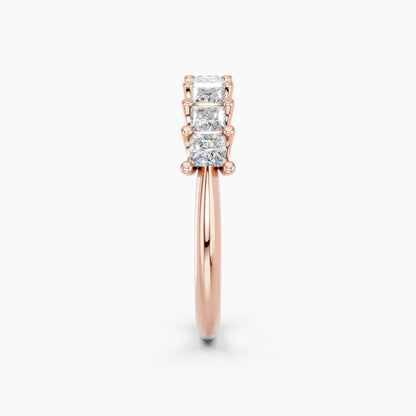 Derosa Jewels Lab Grown Princess Cut Diamond Ring for Women, Lightweight 925 Sterling Silver, Yellow Gold Plated & Rose Gold Plated Options, Minimalist Stackable Engagement Ring