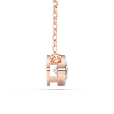 1 Carat Oval Cut Lab Grown Diamond East West Pendant Necklace for Women | Bezel Set Solitaire in 10K 14K 18K Rose White Yellow Gold | Modern Minimal Fine Jewelry Gift for Anniversary Birthday