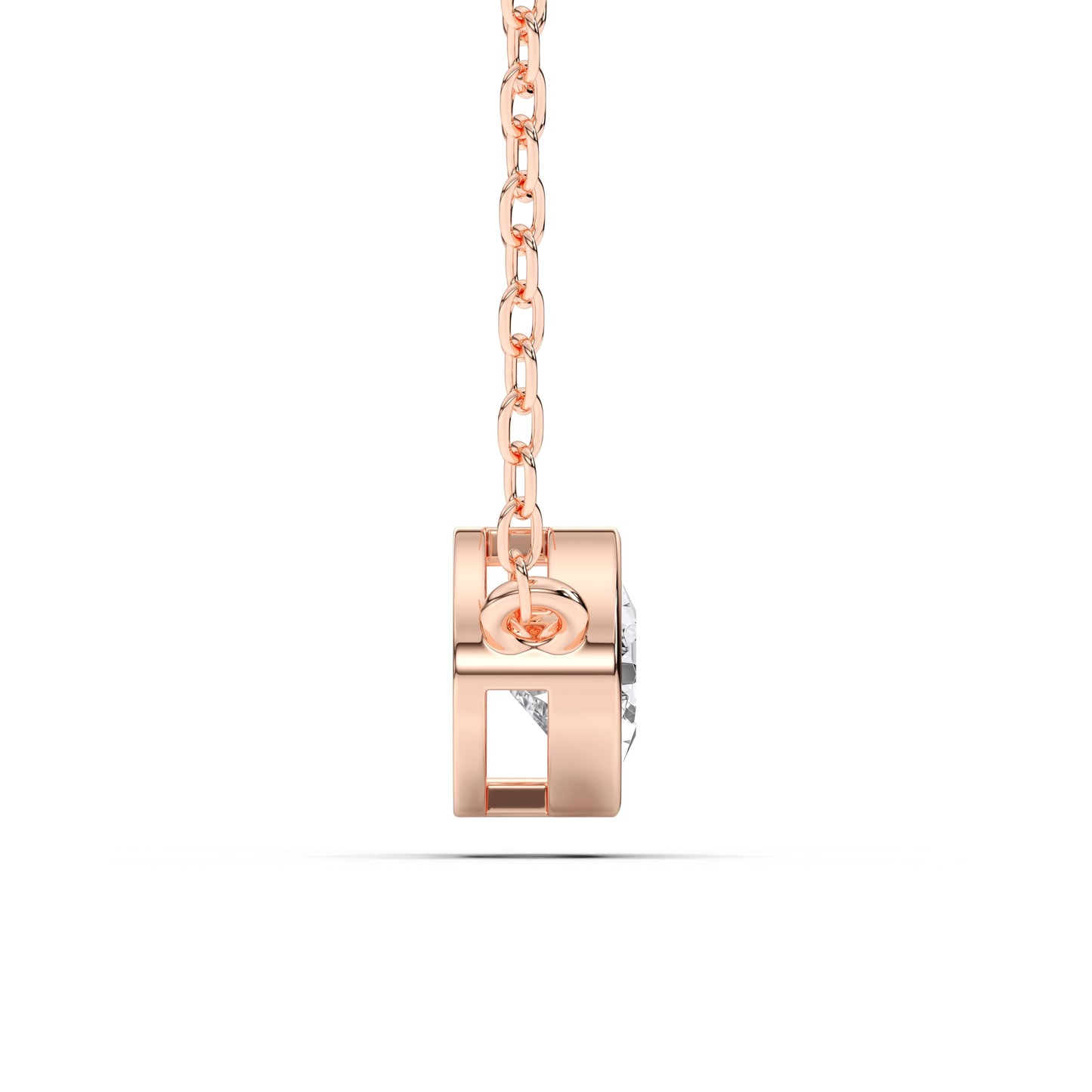 Derosa Jewels 1 Carat Pear Cut East West Lab Grown Diamond Pendant Necklace for Women | 10K 14K 18K Yellow White Rose Gold | Bezel Set Solitaire Diamond Necklace | Elegant Fine Jewelry Gift for Her