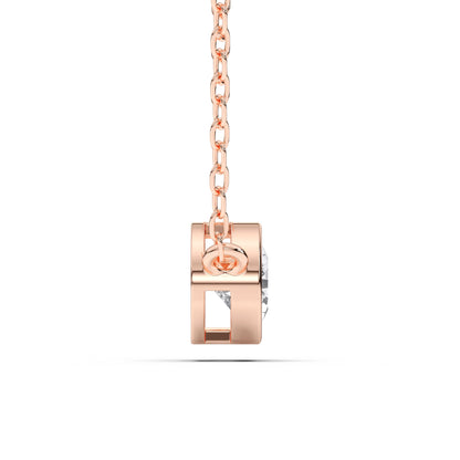 Derosa Jewels 1 Carat Pear Cut East West Lab Grown Diamond Pendant Necklace for Women | 10K 14K 18K Yellow White Rose Gold | Bezel Set Solitaire Diamond Necklace | Elegant Fine Jewelry Gift for Her